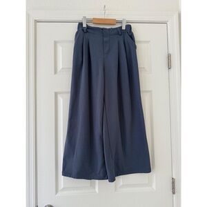 Halara Blue Waffle Knit Pants short small 22” inseam